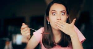 woman with accidental gluten exposure from barley soup